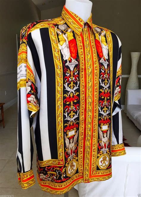 fake vintage versace silk shirts